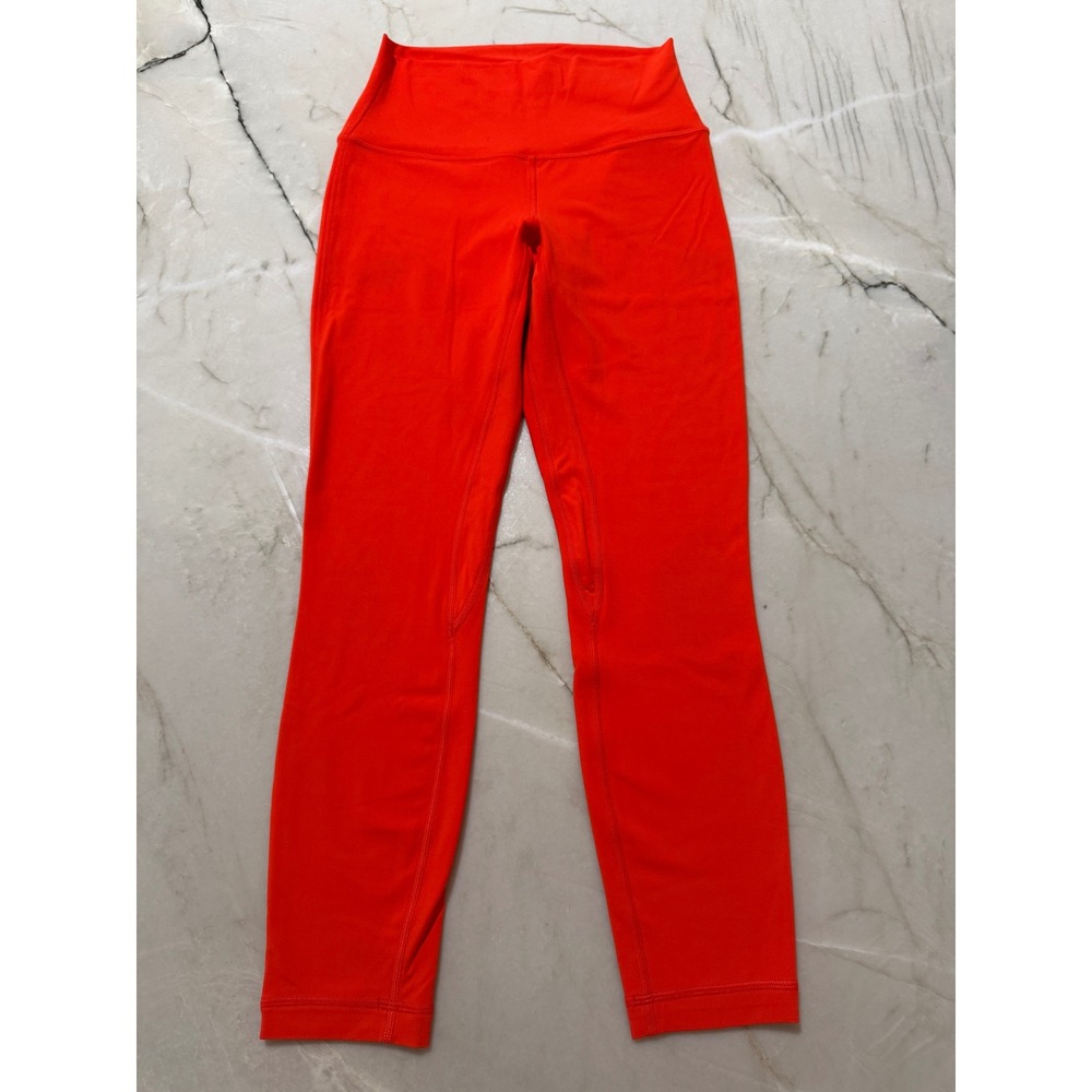 Lululemon Align High-Rise Pant 25 Nulu Orange Red Leggings Size 6 LW5CTCS